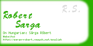 robert sarga business card